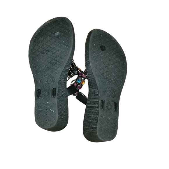 Grandco Sandals 7 Multicolor Crystals Black - Picture 2 of 2